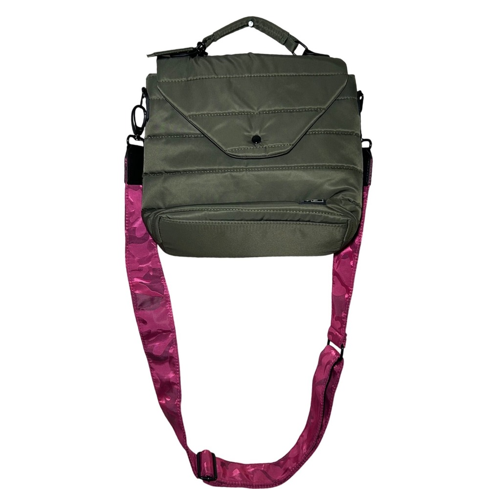 Shawn Killinger x IHKWIP Crossbody Bag Two Straps Green pink school puffer